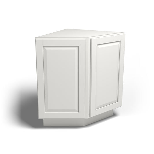 Special Order - 24" Diagonal Corner Base Cabinet Newport White - BC24 Base Cabinets Corner Base Cabinets GHI Newport White Special Order SPNPW