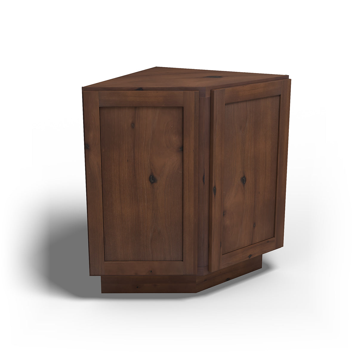 Special Order - 24" Diagonal Corner Base Cabinet Rustic Walnut - BC24 Base Cabinets Corner Base Cabinets GHI Rustic Walnut Special Order SPRWS