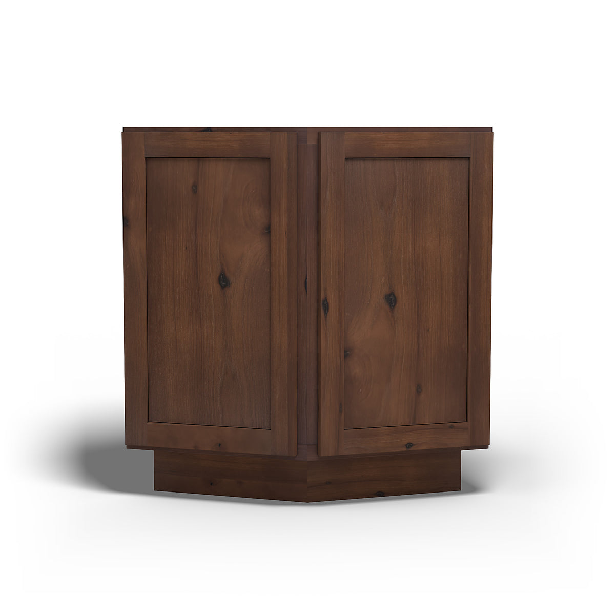 Special Order - 24" Diagonal Corner Base Cabinet Rustic Walnut - BC24 Base Cabinets Corner Base Cabinets GHI Rustic Walnut Special Order SPRWS