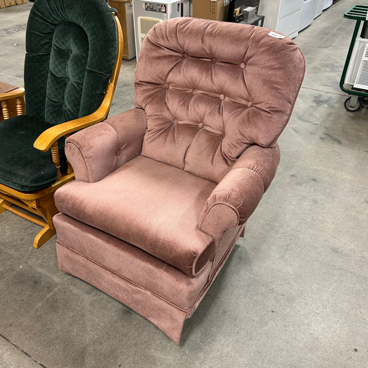 Dusty Pink Tufted Armchair