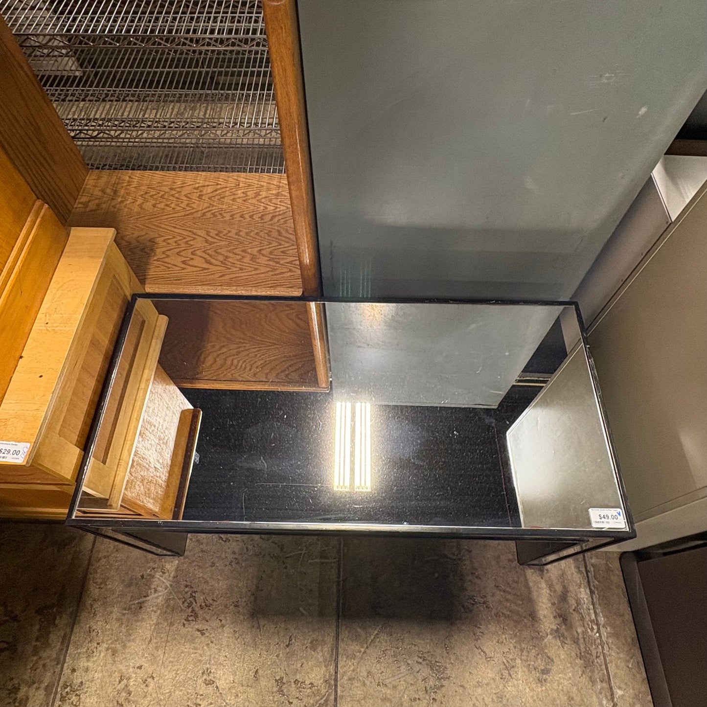 Mirrored Glass Coffee Table