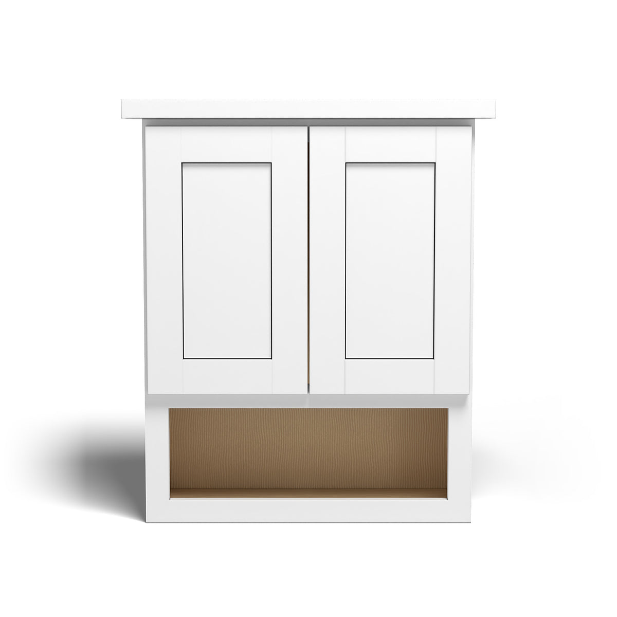 Special Order - 21" x 26" Bathroom Wall Cabinet Arcadia White Shaker - BV2126 Arcadia White Base Cabinets Bathroom GHI Medicine Cabinet SPACW Special Order Toilet Topper
