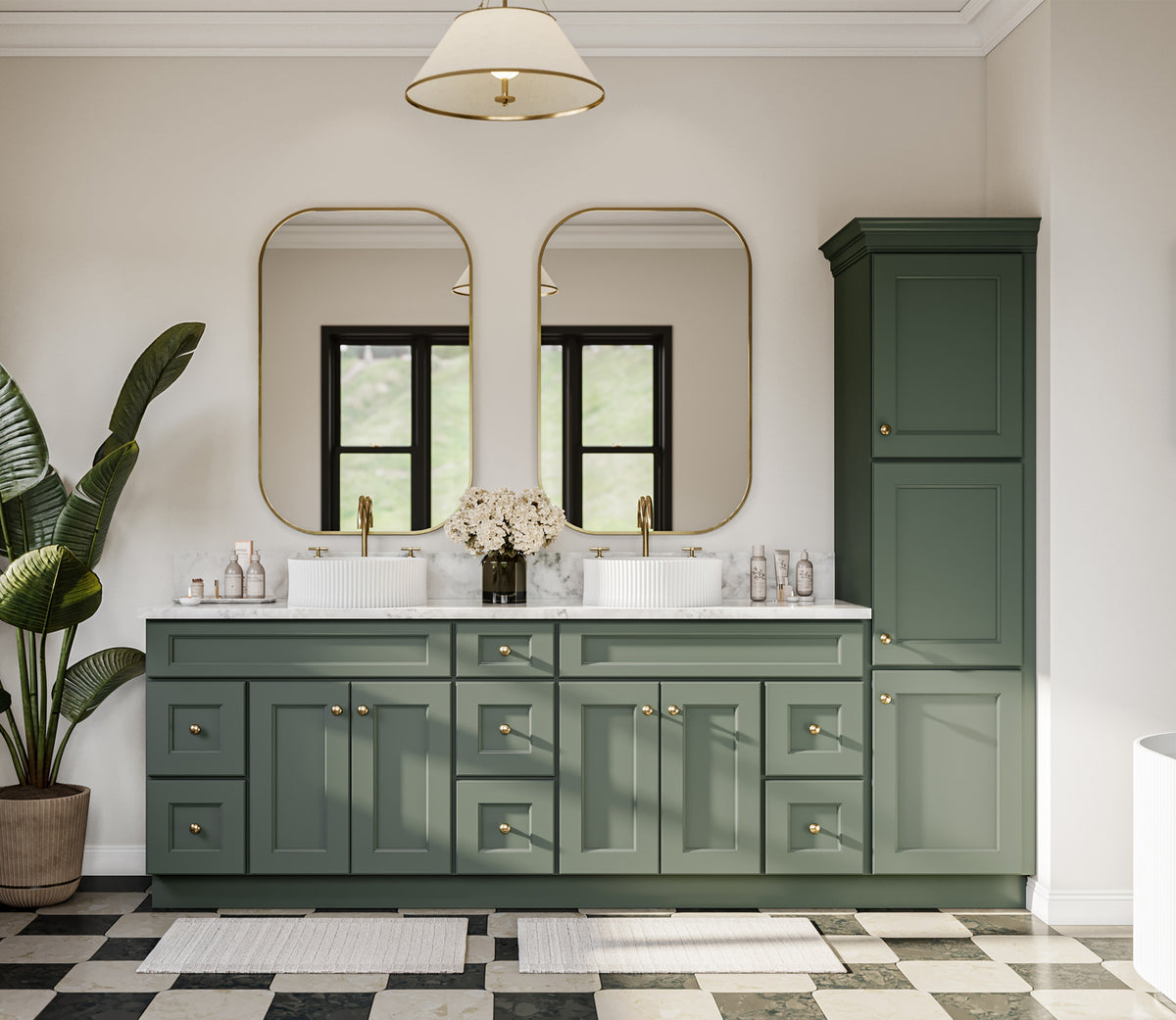 Special Order - 18" x 21" Vanity Drawer Base Forest Green - VDB1821 Base Cabinets Bathroom Forest Green GHI location-set published-all-channels Special Order SPFRG Vanity Bases
