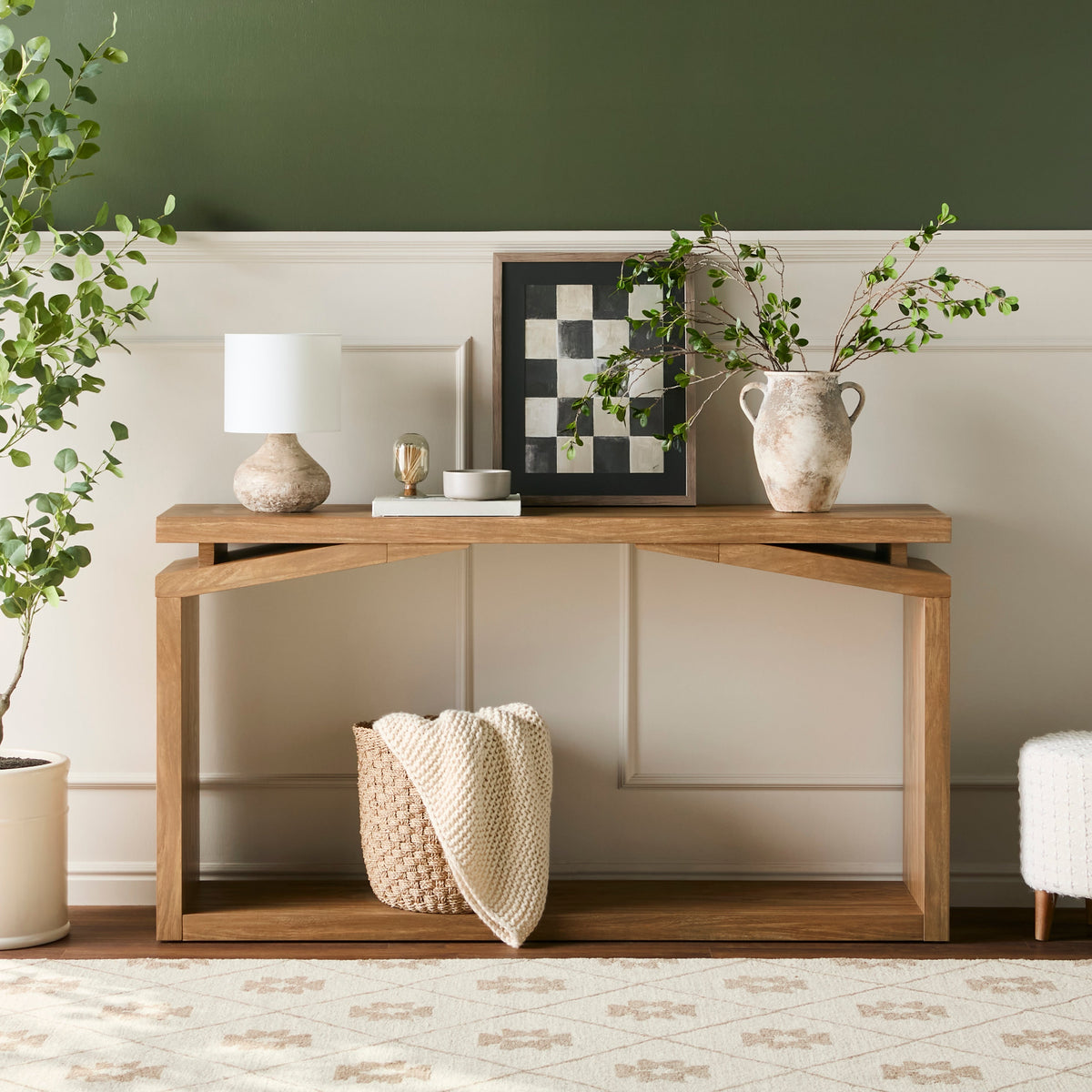 Heritage Oak 60" Console Table FALSE In store location-set published-all-channels