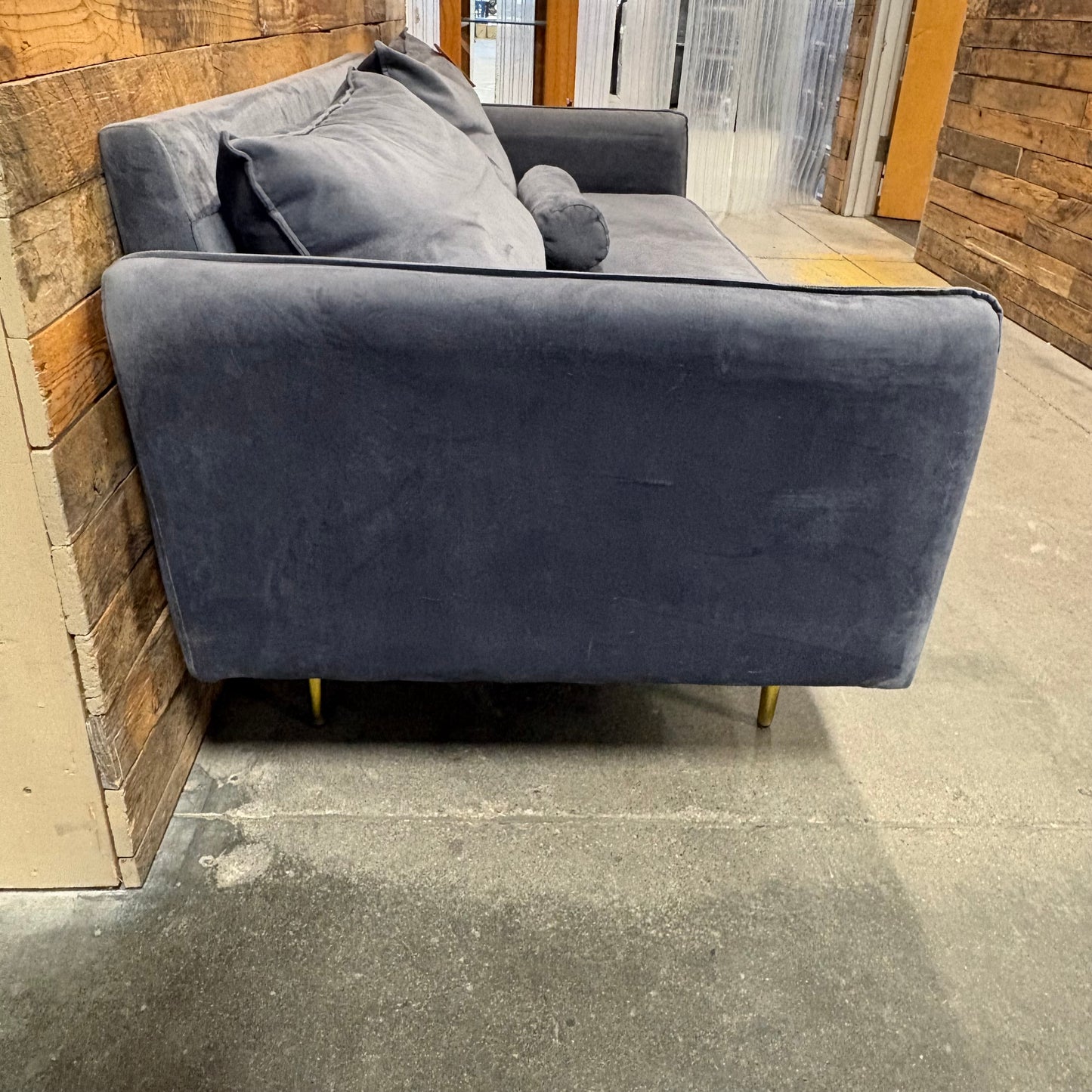 Gray and Gold Couch