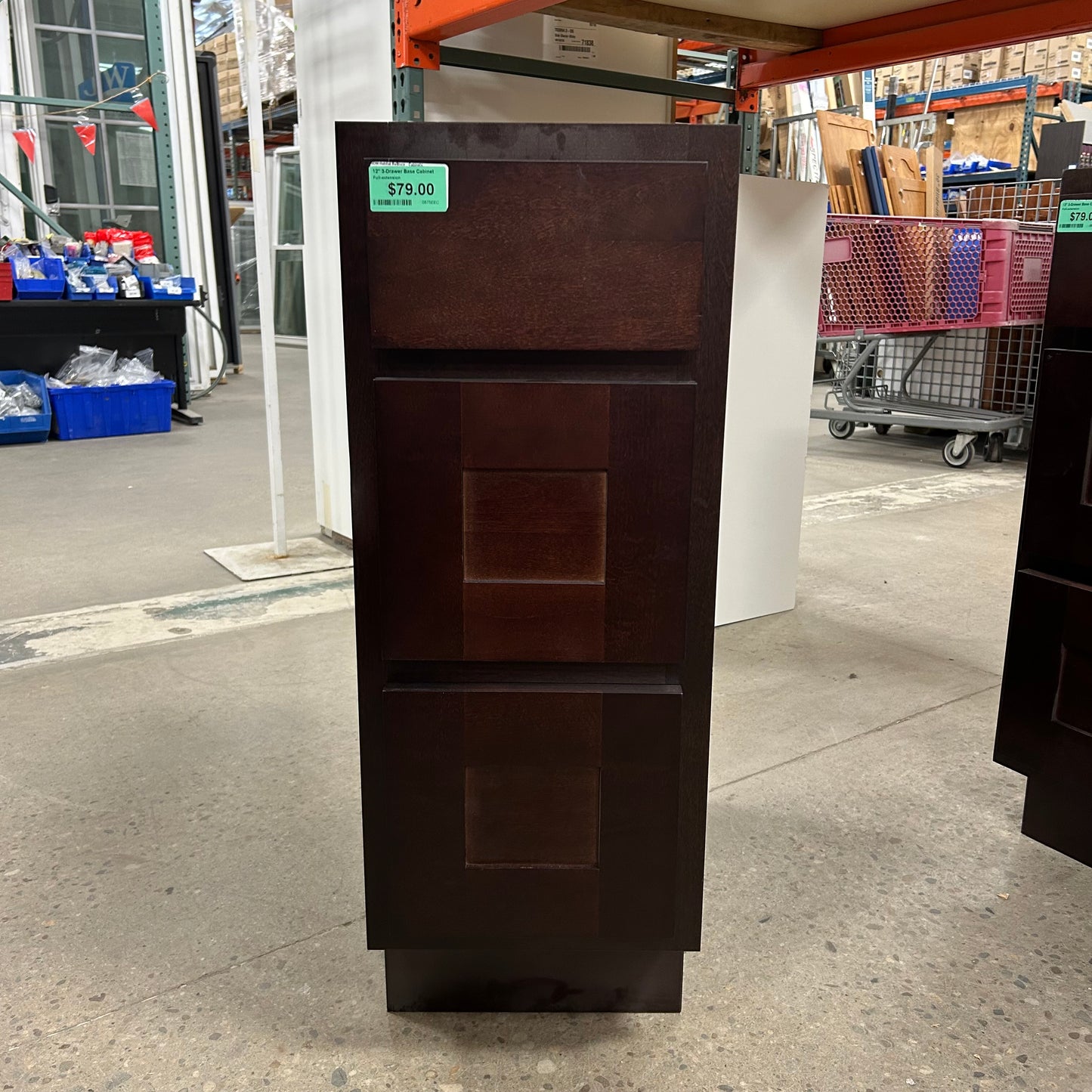 12" 3-Drawer Base Cabinet