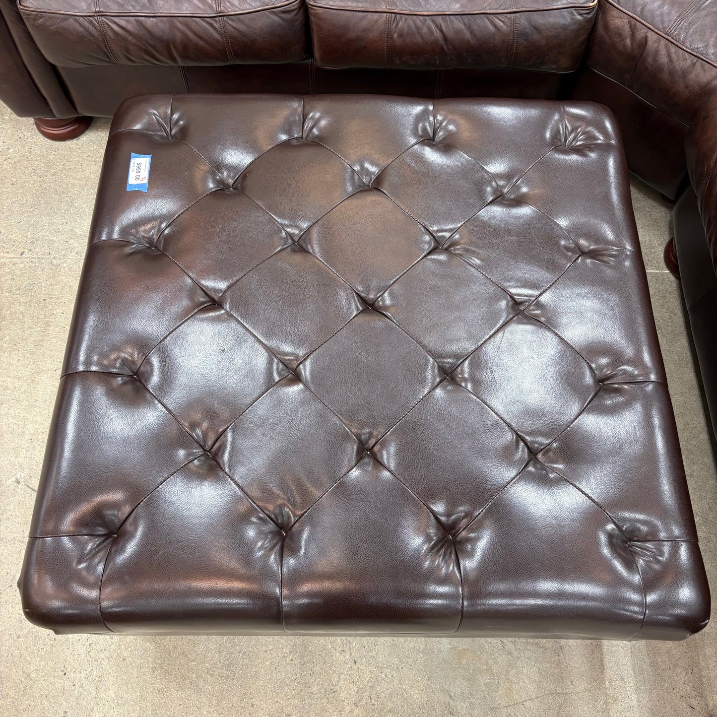 Brown Leather Sectional Set