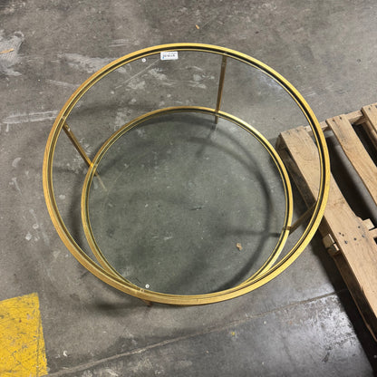 Gold Leaf Round Coffee Table