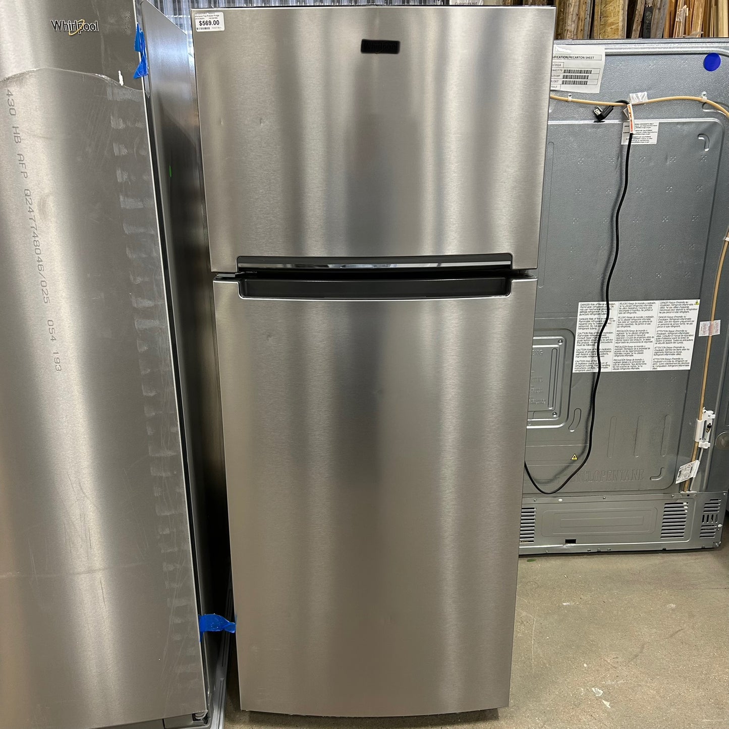 Whirlpool Top Freezer Fridge