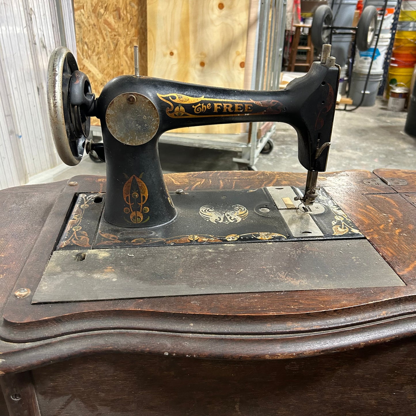 Antique Sewing Machine Table