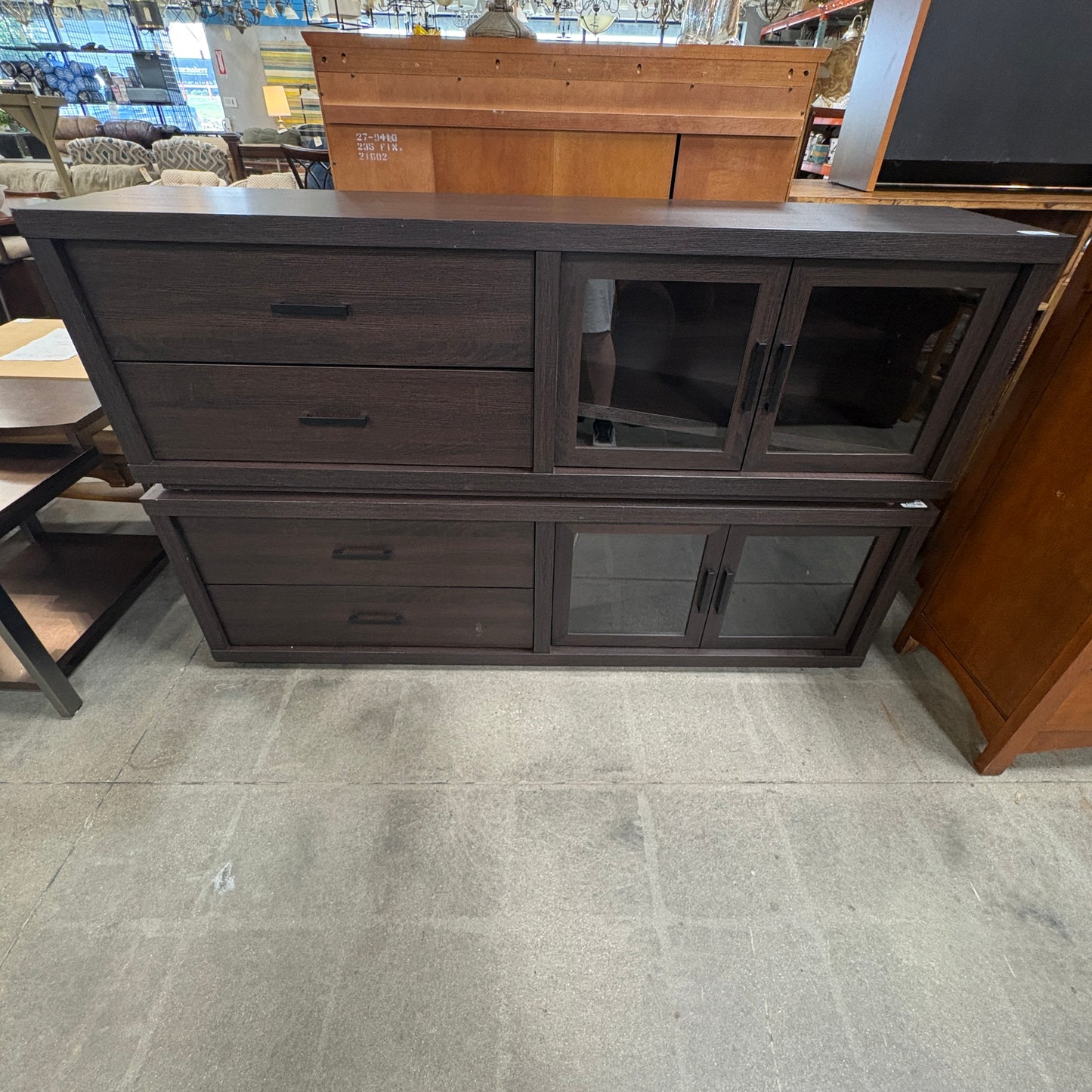 Espresso Cabinet w/ Glass Door