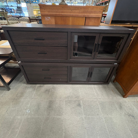 Espresso Cabinet w/ Glass Door