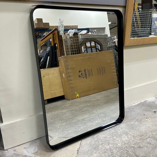 Black Curved Frame Mirror