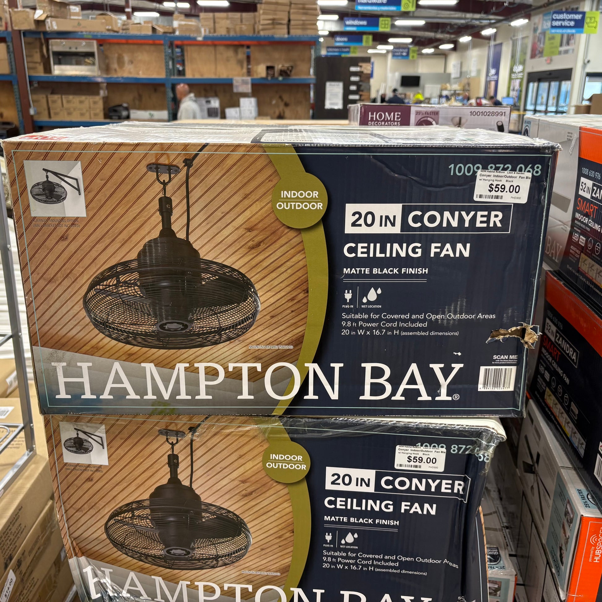 Conyer Indoor/Outdoor Fan Blac TRUE
