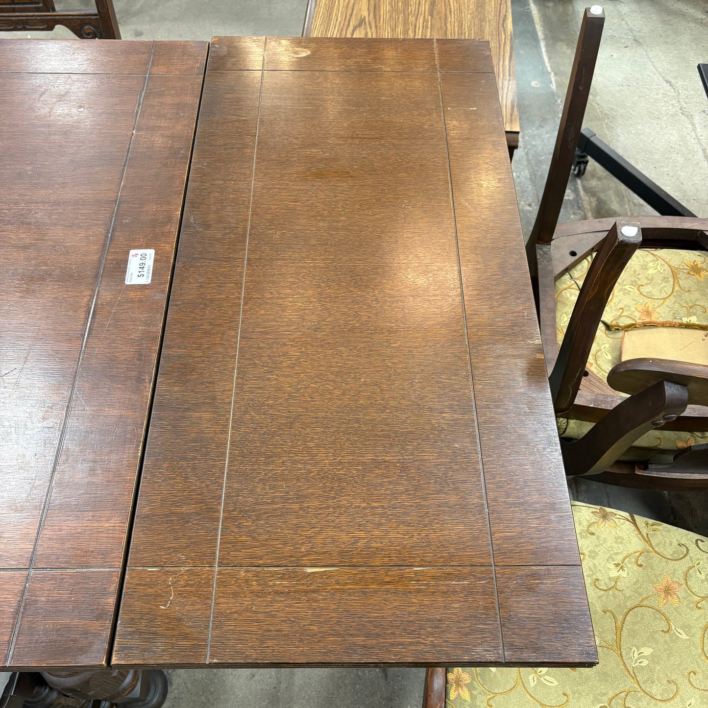 Antique Carved Oak Dining Set