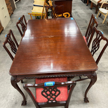 9 Pc Hand Carved Dining Set