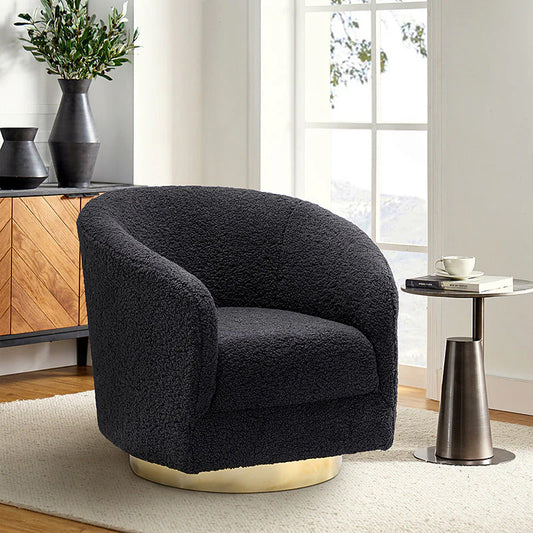 Faux Sherpa Swivel Chair