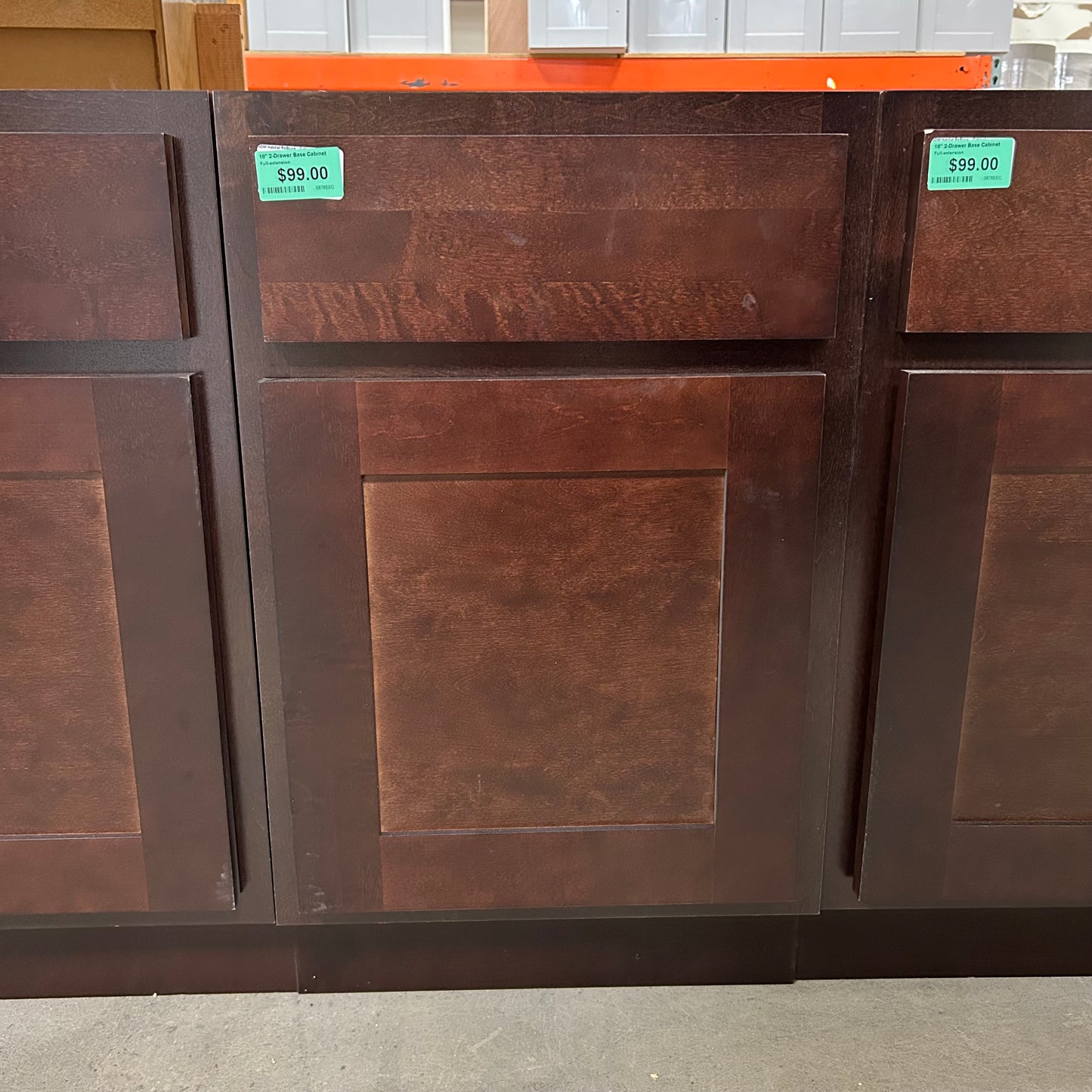 18" 2-Drawer Base Cabinet