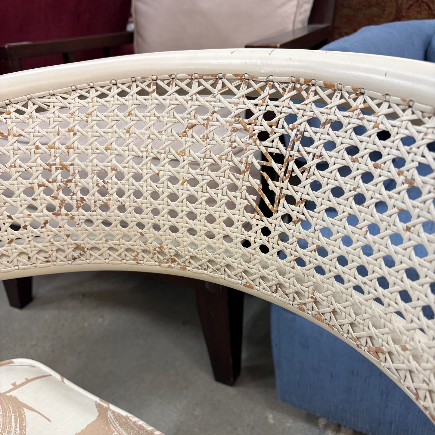 Glass-Top Cane Dining Set