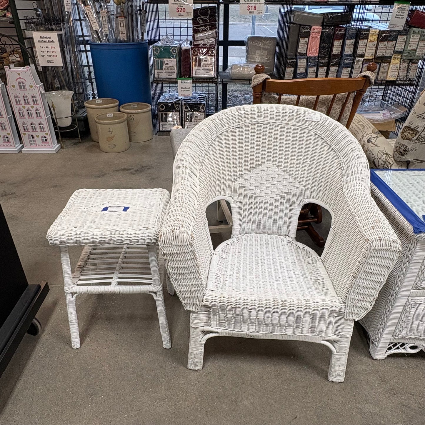 White Wicker Bedroom Set