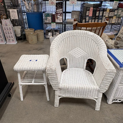 White Wicker Bedroom Set