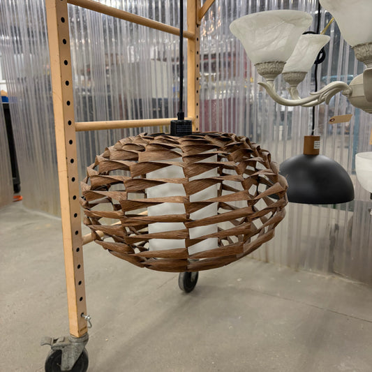 Woven Bamboo Pendant Light
