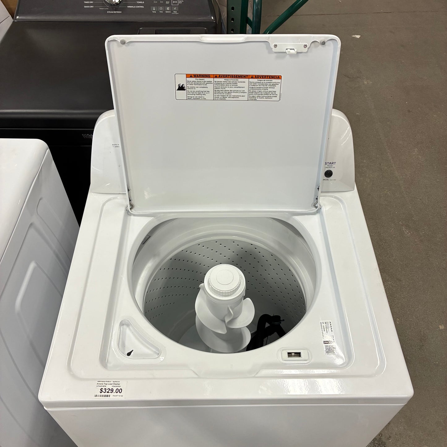 Amana Top Load Washer