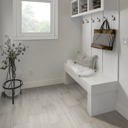 Daltile Avery Grey porcelain tile, room scene