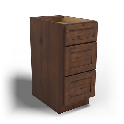 Special Order - 15" Drawer Base Cabinet Rustic Walnut - DB15 Base Cabinets Drawer Bases GHI Rustic Walnut Special Order SPRWS