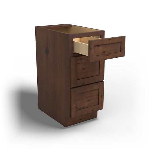 Special Order - 15" Drawer Base Cabinet Rustic Walnut - DB15 Base Cabinets Drawer Bases GHI Rustic Walnut Special Order SPRWS