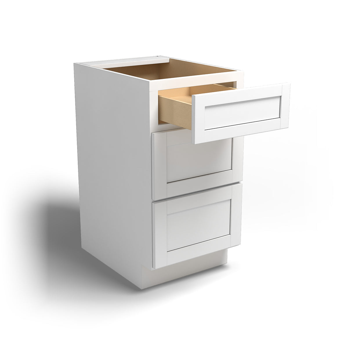18" Drawer Base Cabinet Arcadia White Shaker - DB18