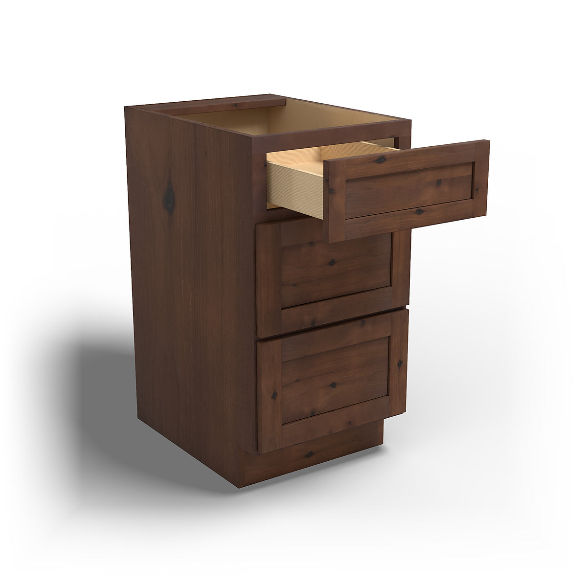 Special Order - 18" Drawer Base Cabinet Rustic Walnut - DB18 Base Cabinets Drawer Bases GHI Rustic Walnut Special Order SPRWS