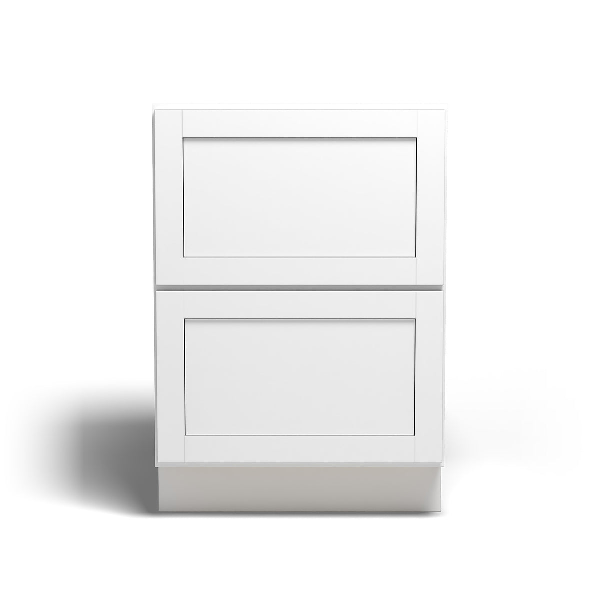 Special Order - 24" Drawer Base Cabinet with 2 Drawers Arcadia White Shaker - DB24-2 Arcadia White Base Cabinets Drawer Bases GHI SPACW Special Order