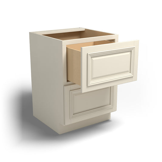 Special Order - 24" Drawer Base Cabinet with 2 Drawers Nantucket Linen - DB24-2 Base Cabinets Drawer Bases GHI Nantucket Linen Special Order SPNTL