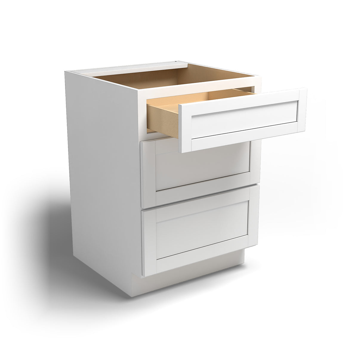 24" Drawer Base Cabinet Arcadia White Shaker - DB24