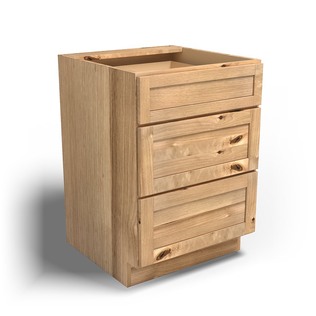 Special Order - 24" Drawer Base Cabinet with 3 Drawers Frontier Shaker - DB24 Base Cabinets Drawer Bases Frontier Shaker GHI Special Order SPFTS