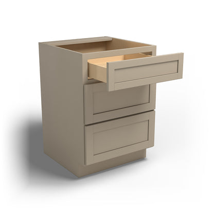 Special Order - 24" Drawer Base Cabinet with 3 Drawers Mojave Shaker - DB24 Base Cabinets Drawer Bases GHI Mojave Shaker Special Order SPMJS