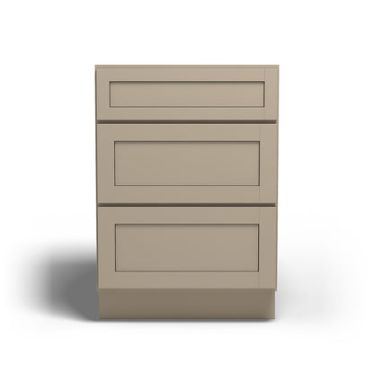 Special Order - 24" Drawer Base Cabinet with 3 Drawers Mojave Shaker - DB24 Base Cabinets Drawer Bases GHI Mojave Shaker Special Order SPMJS