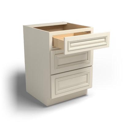 Special Order - 24" Drawer Base Cabinet with 3 Drawers Nantucket Linen - DB24 Base Cabinets Drawer Bases GHI Nantucket Linen Special Order SPNTL