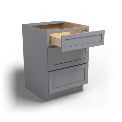 Special Order - 24" Drawer Base Cabinet with 3 Drawers Pacific Gray - DB24 Base Cabinets Drawer Bases GHI Pacific Gray Special Order SPPGS