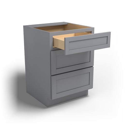Special Order - 24" Drawer Base Cabinet with 3 Drawers Pacific Gray - DB24 Base Cabinets Drawer Bases GHI Pacific Gray Special Order SPPGS
