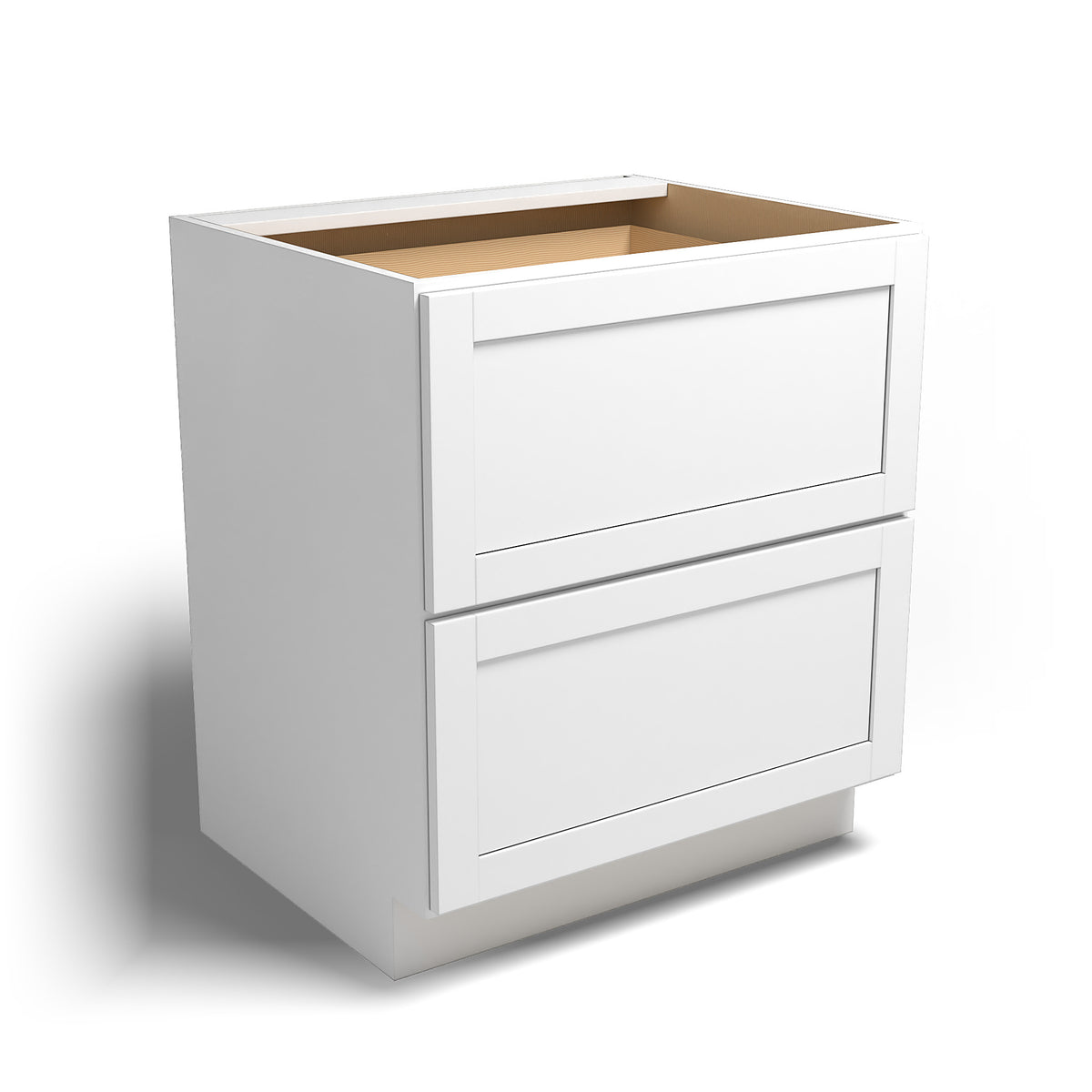 Special Order - 30" Drawer Base Cabinet with 2 Drawers Arcadia White Shaker - DB30-2 Arcadia White Base Cabinets Drawer Bases GHI SPACW Special Order