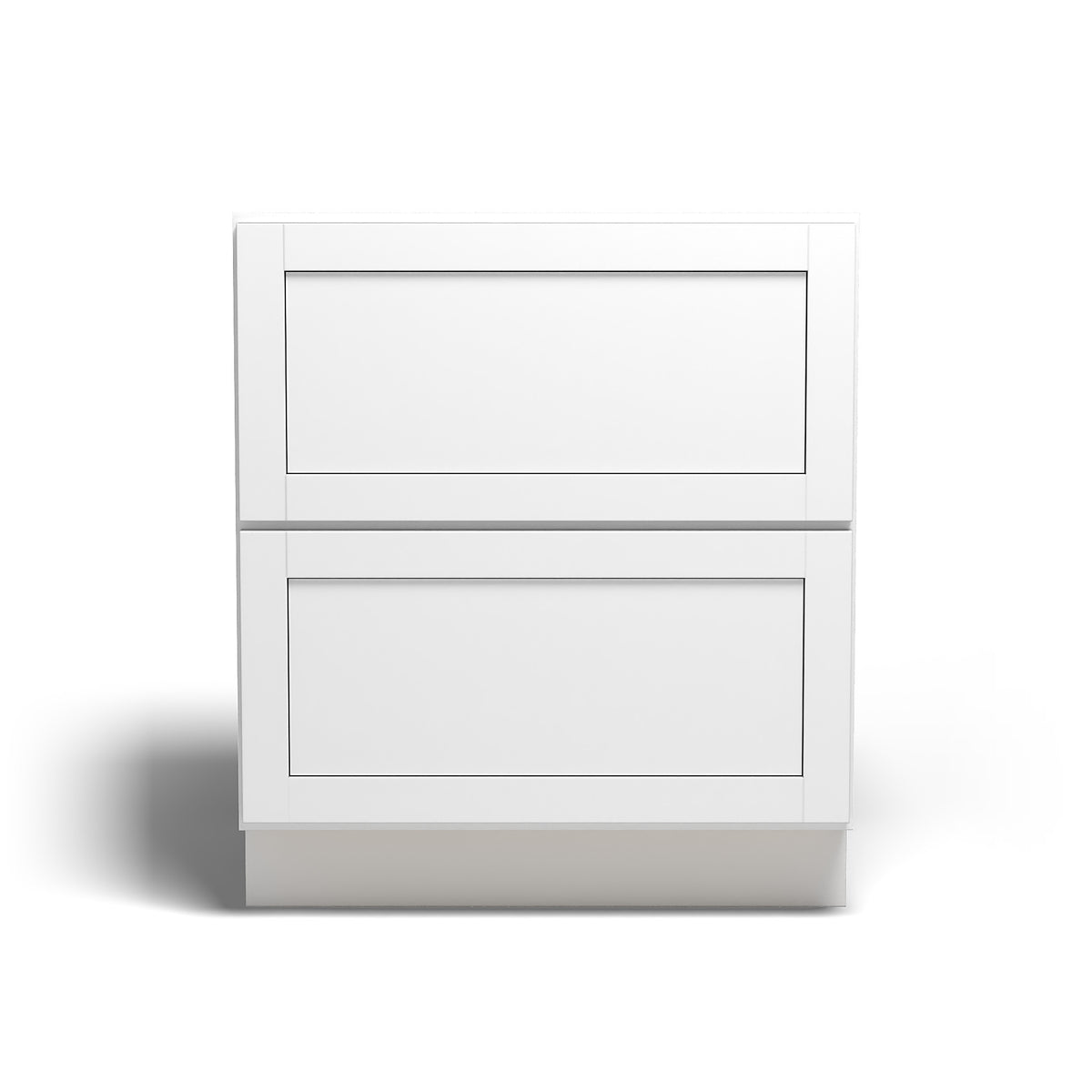 Special Order - 30" Drawer Base Cabinet with 2 Drawers Arcadia White Shaker - DB30-2 Arcadia White Base Cabinets Drawer Bases GHI SPACW Special Order