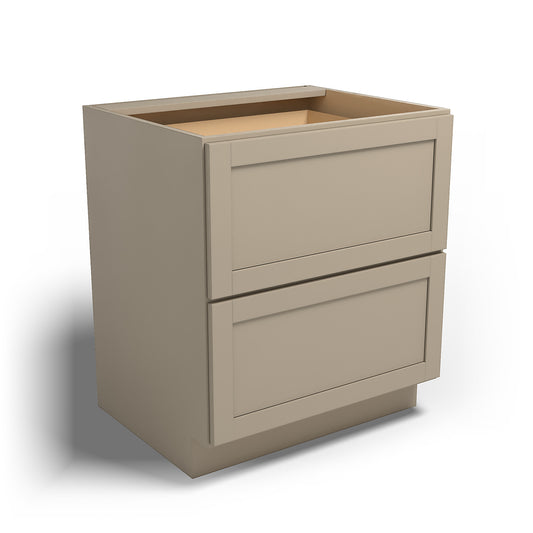 Special Order - 30" Drawer Base Cabinet with 2 Drawers Mojave Shaker - DB30 Base Cabinets Drawer Bases GHI Mojave Shaker Special Order SPMJS