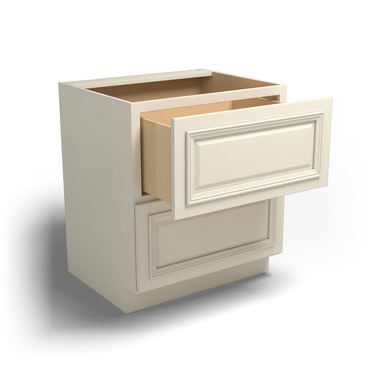 Special Order - 30" Drawer Base Cabinet with 2 Drawers Nantucket Linen - DB30-2 Base Cabinets Drawer Bases GHI Nantucket Linen Special Order SPNTL
