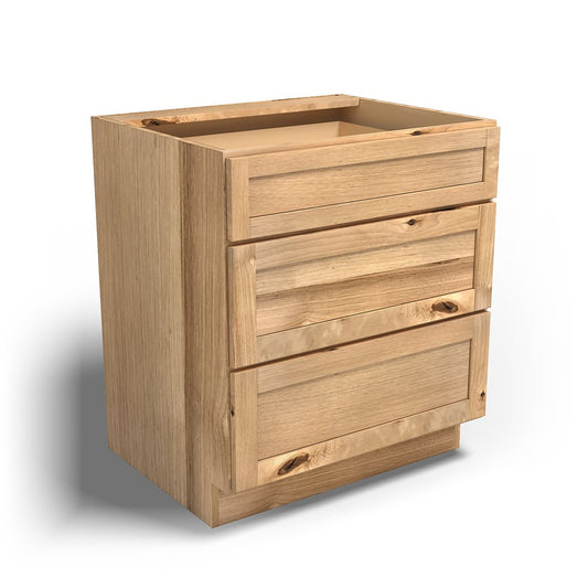 Special Order - 30" Drawer Base Cabinet with 3 Drawers Frontier Shaker - DB30 Base Cabinets Drawer Bases Frontier Shaker GHI Special Order SPFTS