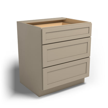 Special Order - 30" Drawer Base Cabinet with 3 Drawers Mojave Shaker - DB30 Base Cabinets Drawer Bases GHI Mojave Shaker Special Order SPMJS
