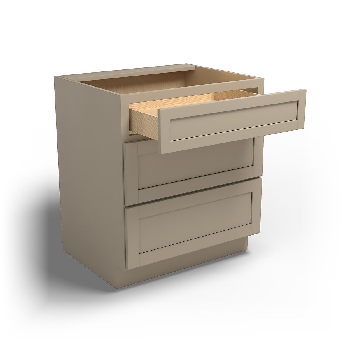 Special Order - 30" Drawer Base Cabinet with 3 Drawers Mojave Shaker - DB30 Base Cabinets Drawer Bases GHI Mojave Shaker Special Order SPMJS