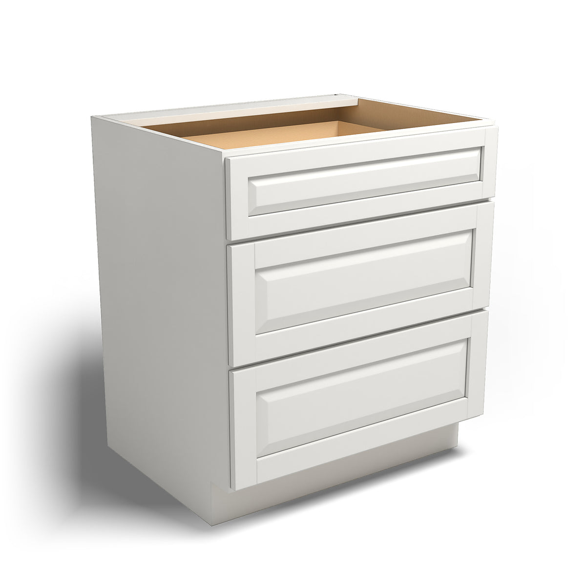 Special Order - 30" Drawer Base Cabinet with 3 Drawers Newport White - DB30 Base Cabinets Drawer Bases GHI Newport White Special Order SPNPW