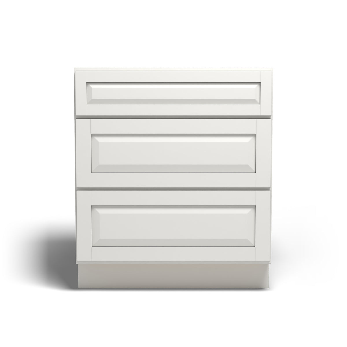 Special Order - 30" Drawer Base Cabinet with 3 Drawers Newport White - DB30 Base Cabinets Drawer Bases GHI Newport White Special Order SPNPW